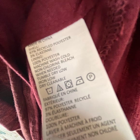 Prana Nadia Dress Space-Dyed Faux Wrap Lined Nocturnal Red XL NWT - Picture 10 of 10